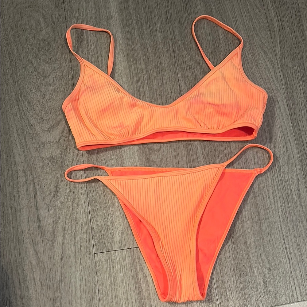 Vibrant Orange Bikini Set